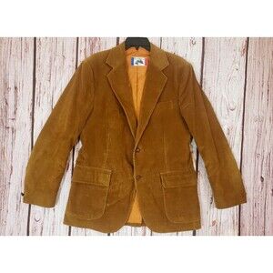 Brad Whitney 70s Vintage Corduroy Blazer Brown 40L Brown Poland Mens Cotton M